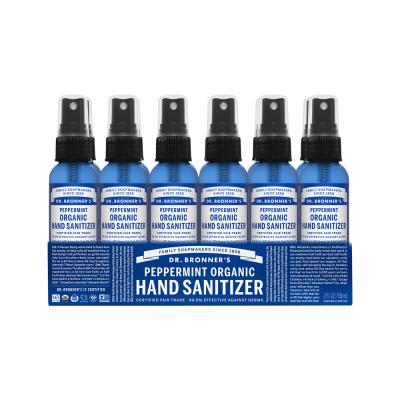 Dr. Bronner's Organic Hand Sanitizer Peppermint 59ml x 12 Display